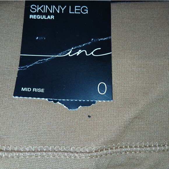 NWT I.N.C. International Concepts Women's Pull On Ponte Pants Salty Nut 0 RP:$88 - Picture 3 of 3